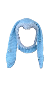 Ice Blue & Silver Balaclava With Bunny Ears