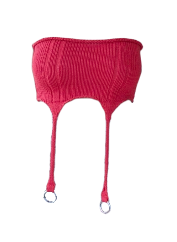 Suspender Top - Red