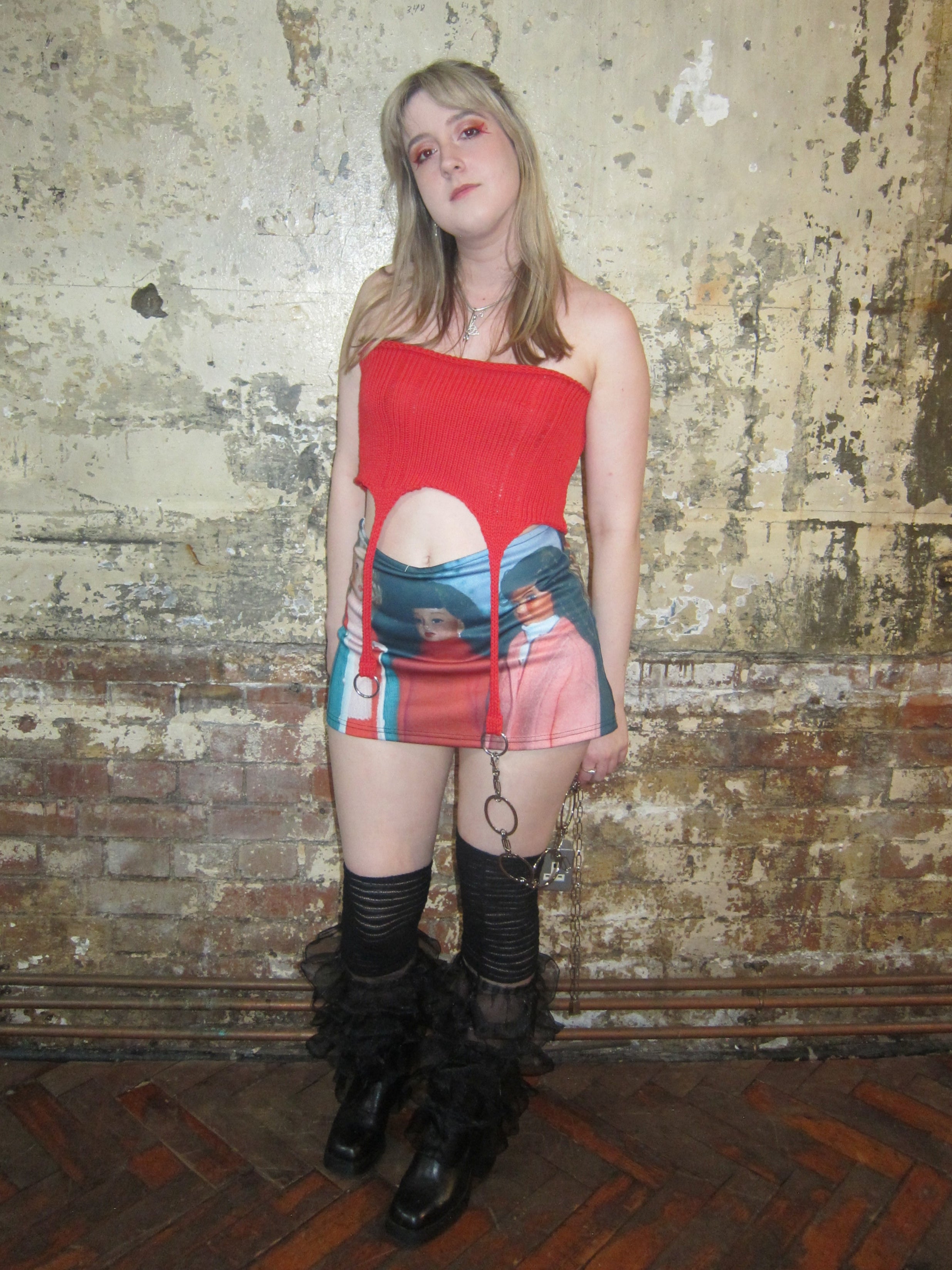Suspender Top - Red